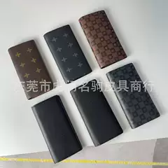 Hot Selling Unisex Long Wallet Clutch Vintage Monogram Checkered Coin Purse Multi Card Holder