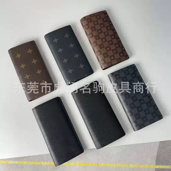 Hot Selling Unisex Long Wallet Clutch Vintage Monogram Checkered Coin Purse Multi Card Holder