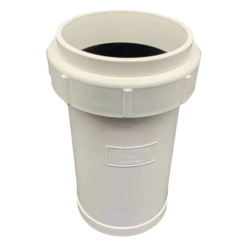 Дренажный фитинг из ПВХ для расширителя, 110 мм, двухсекционный, для быстрого ремонта канализационных труб, с резьбовым соединением для аварийного ремонта.