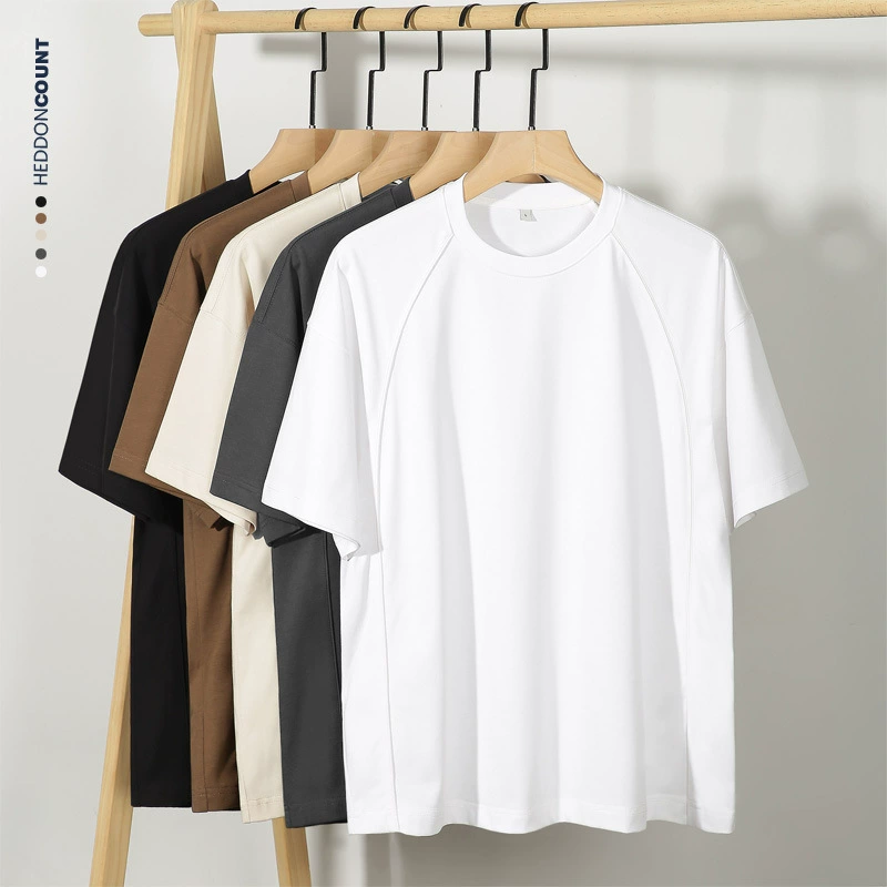 Penguker мужская одежда 230g высокое качество футболки для мужчин и женщин хлопчатобумажные круглые вырезы свободные нейтральные молодые простые сплошные футболки с короткими рукавами