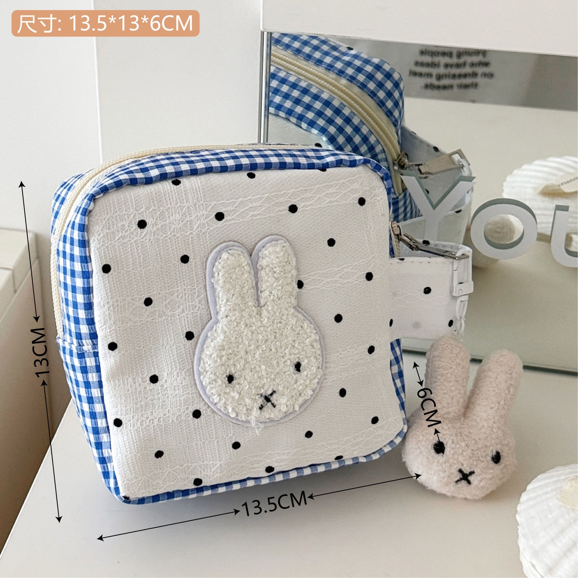 Tengyi original lindo gato de dibujos animados bolsas de maquillaje portátiles de gran capacidad para niñas bolsas de almacenamiento de maquillaje nuevas