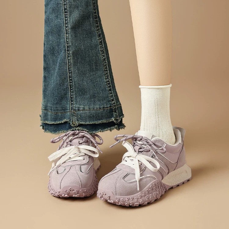 Popular Thick-Soled German Training Shoes 2025 Autumn New Niche Low-Top Outdoor Sports Jogging Shoes Fashionable Casual Women's Shoes