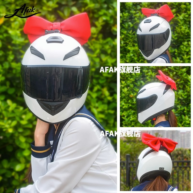 Fábrica Sonic chica misma motocicleta casco completo arco gato oído decoración con Bluetooth motocicleta eléctrica casco de seguridad