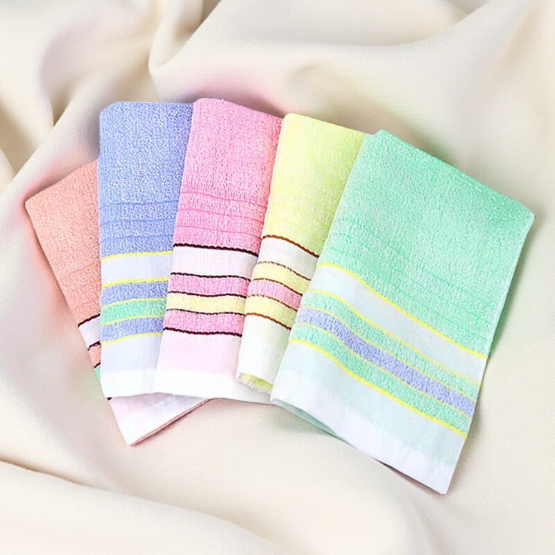 60-Count Quickdeer Brand Silk-Gloss Towels for Women, Adult Face Towels, Thin Cotton, Easy to Wash and Dry in Summer, Solid Color Children's Towels