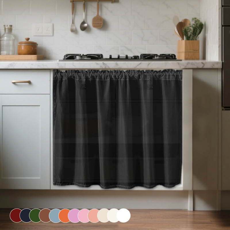 Cross-Border Dropshipping Waterproof and Scratch-Resistant Small Curtains Thickened Chiffon Half-Curtains Short Curtains Solid Color Finished Products Amazon Foreign Trade Wholesale Cross-Border Dropshipping Waterproof and Scratch-Resistant Small Curtains Thickened Chiffon Half-Curtains Short Curtains Solid Color Finished Products Amazon Foreign Trade Wholesale