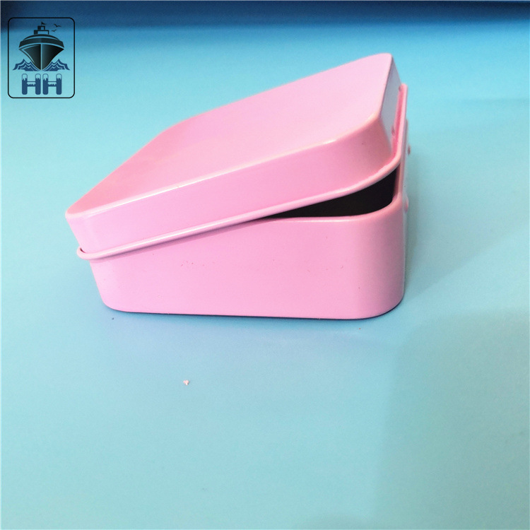 批发汇海饰品铁盒 双面粉色印刷易携带饰品包装铁盒