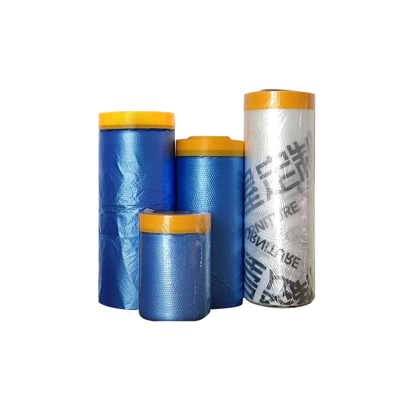 Película de enmascaramiento para pintura en aerosol azul, película de enmascaramiento de PE, película antipolvo engrosada, película de enmascaramiento para muebles, película protectora para automóviles