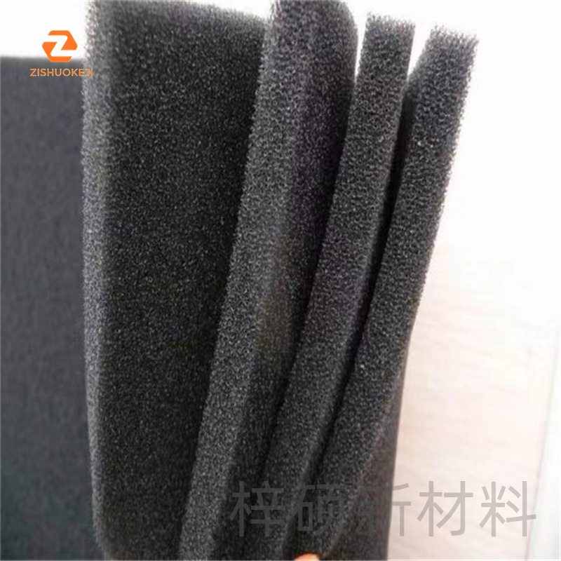 直销黑色聚氨酯过滤海绵10-80ppi机箱防尘棉鼓风机设备过滤绵片材