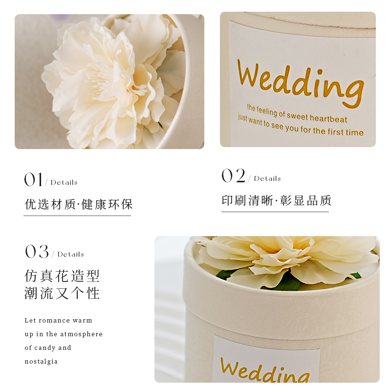 結婚喜糖箱2025新作創意キャンディー包装箱結婚式お土産セット|undefined