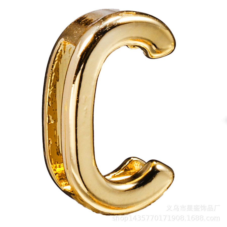 2*10mm長方形の穴の金色のアルファベットのビーズのネットの身の回りの腕時計のブレスレットのdiyの名前のばらの部品