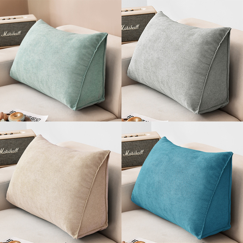 Sofa Back Cushion Cushion Triangle Waist Protector Tatami Soft Bag Cushion Living Room Lumbar Support Bay Window Back Cushion Removable and Washable