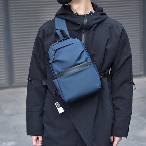 New Trendy Casual Bag Large Capacity Chest Bag Shoulder Crossbody Men's Multi-functional Commuting Chest Bag_voghion.com