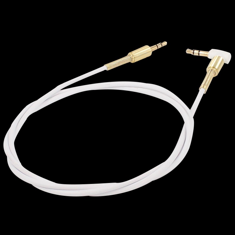 镀金头电脑公对公音箱线 aux弯头车载连接线3.5mm音频线