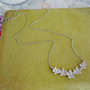 Necklace, pendant, cute classic chain for key bag , flowered, simple and elegant design