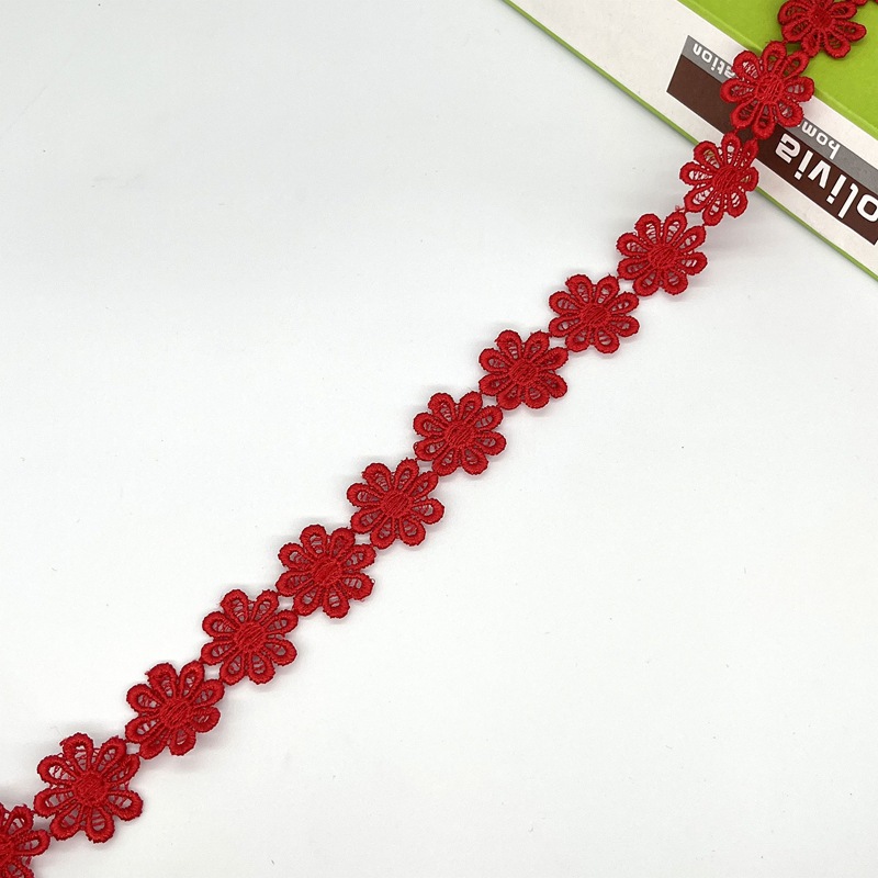 Spot 4 colores solubles en agua bordado encaje de 2,5 cm encaje de seda de leche DIY accesorios de ropa transfronterizos