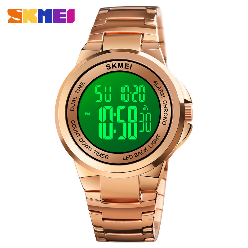 SKMEI 1712 pareja reloj deportivo moda reloj electrónico de los hombres de aleación casual sincronización luminosa