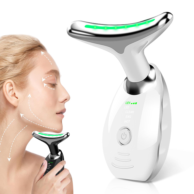 Cross-Border Neck Beauty Instrument, Neck Care Beauty Instrument, Forest Vibration Face and Neck Dual-Use Massage Instrument