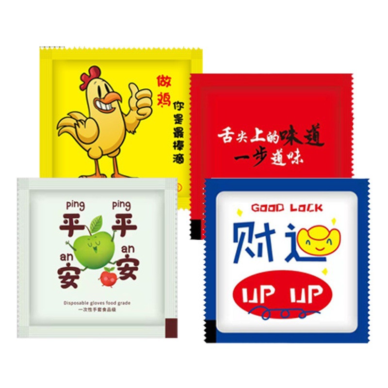 Disposable gloves wholesale independent packaging takeaway catering Net red pe food grade thickened independent commercial transparent