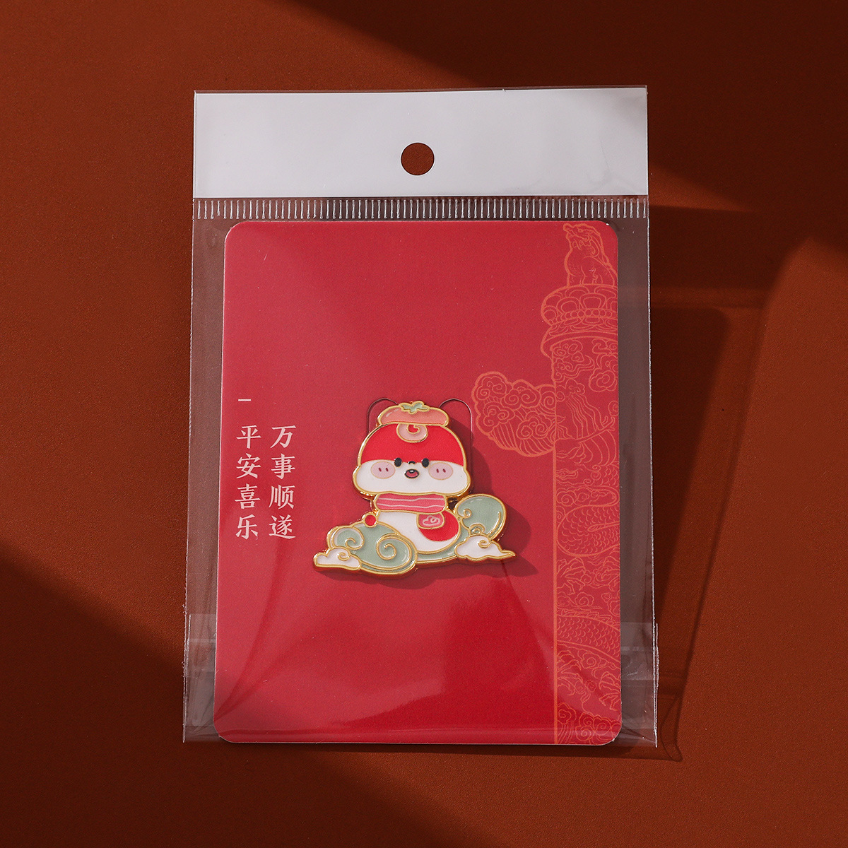 Bonito broche de Año Nuevo chino, broche auspicioso, suéter de celebración, accesorios de Año Nuevo chino