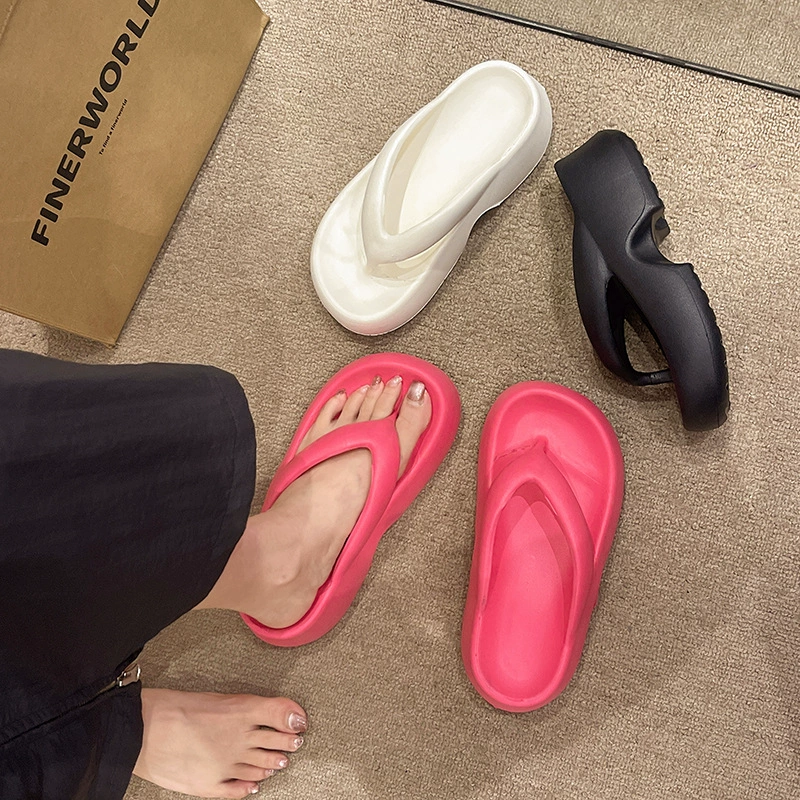 Platform flip-flops Tide, non-slip soft beach slides, chunky sole, casual summer