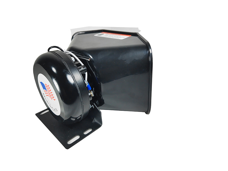 12V Car Alarm Speaker 200W High-Power Loudspeaker Siren Speaker Slanted Design Black Horn Speaker