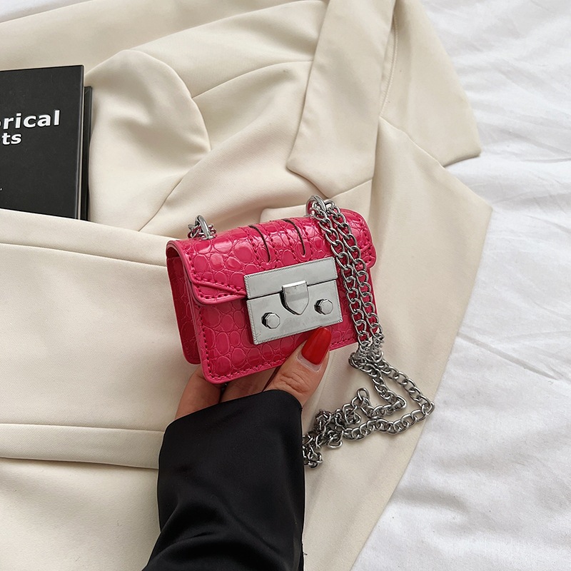 Nicho de moda mini cadena bolso de mujer 2026 nuevo bolso cuadrado simple diario bolso de tela de mujer