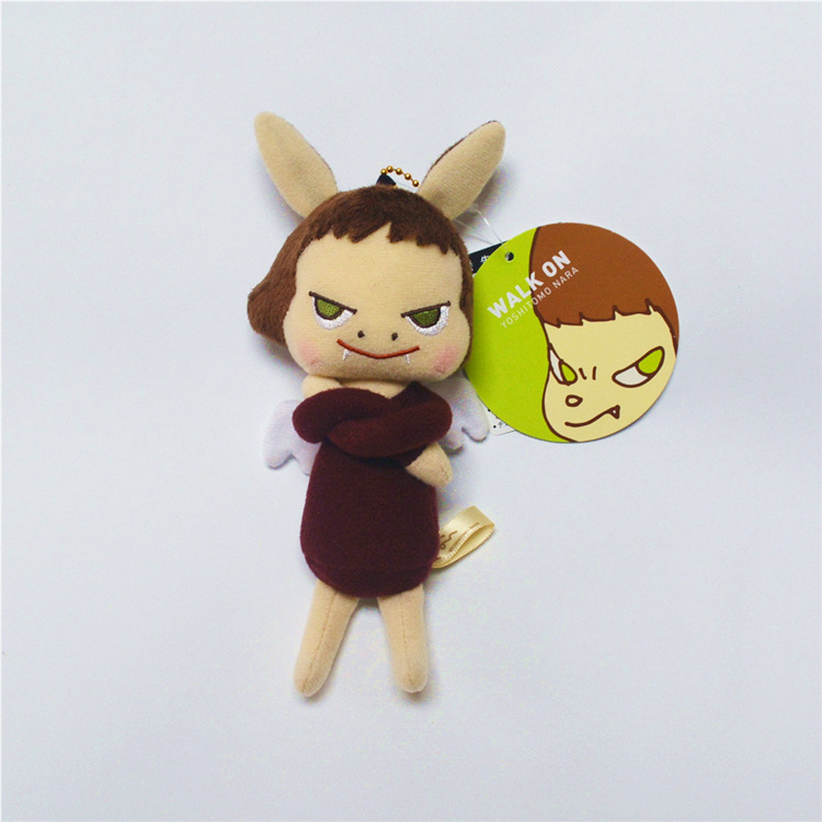 日単nara奈良美智悪魔天使翼人形ぬいぐるみ置物鍵ストラップ