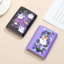 幽灵元素三折钱包创意搞怪印花零钱包学生礼品证件包多功能wallet