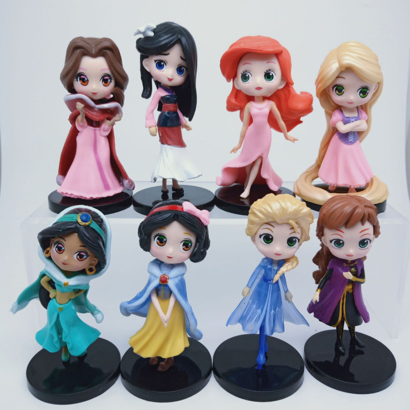 8款长发公主汽车摆件 美少女扭蛋公仔手办玩偶 情人节蛋糕公仔|ms