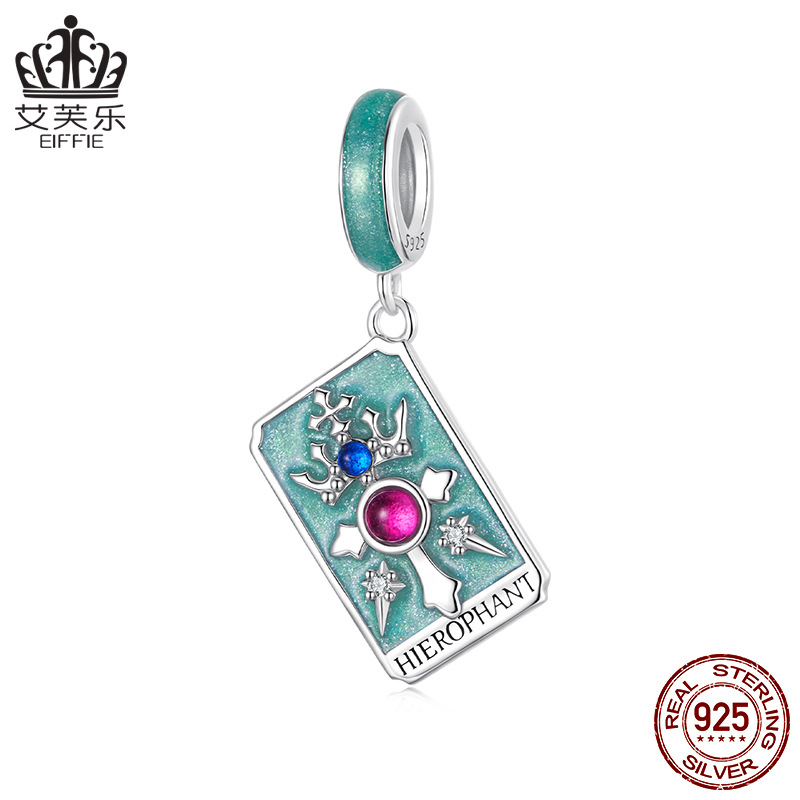 Aifle 人気の神秘的なタロットペンダント diy ブレスレットビーズ s925 スターリングシルバールースビーズジュエリーアクセサリー卸売