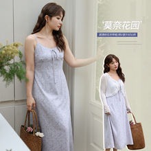 ��ϵ����V���黨��˿ƴ�ӵ���ȹ�ļ���mm����������������ȹ63753