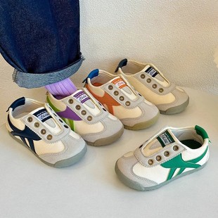 Children's All-match 2024 Spring and Autumn New Boys and Girls Casual Sneakers Kindergarten Indoor Shoes German Training Shoes Forrest Gump Shoes Trendy
