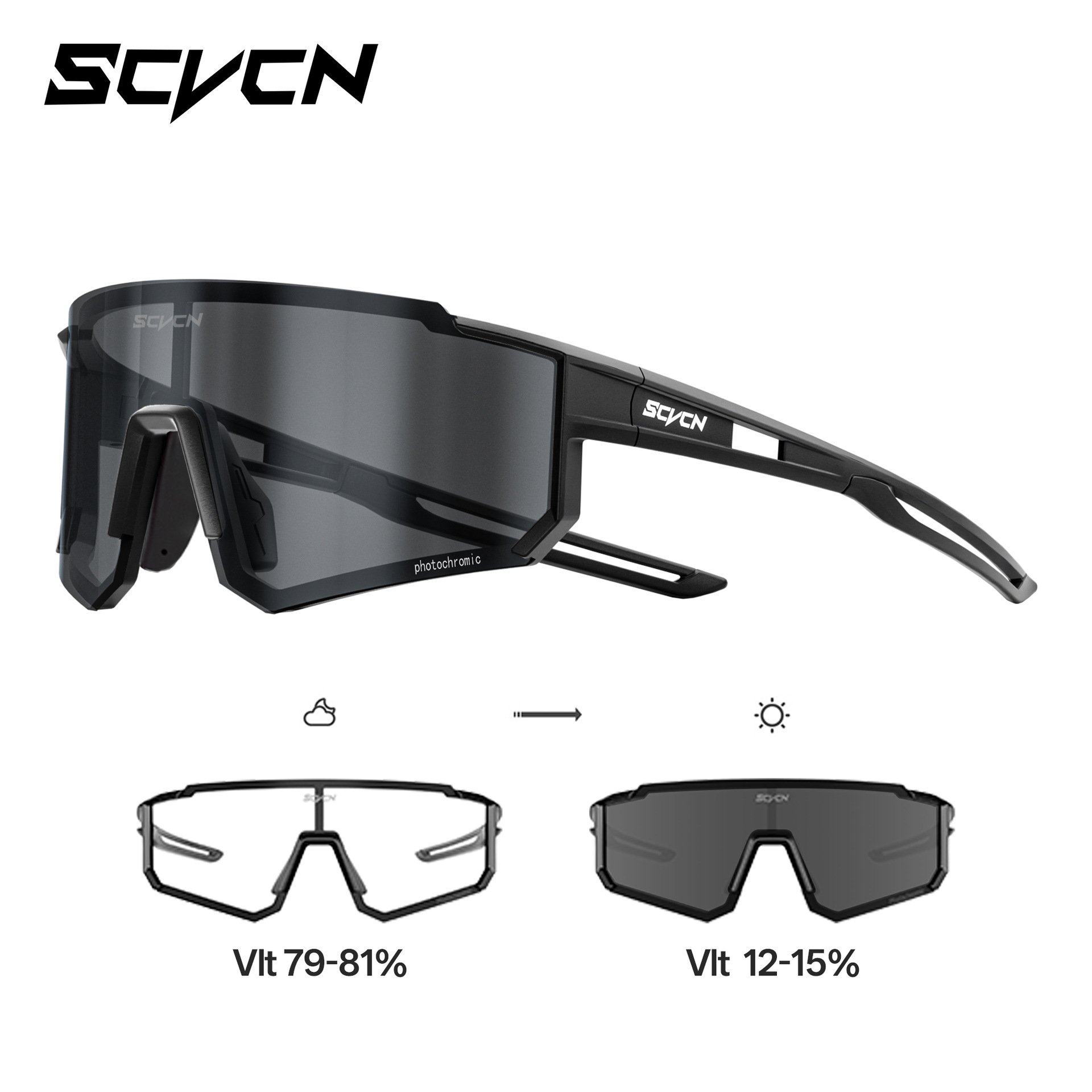 Gafas de Sol Fotocromáticas para Ciclismo de PC A Prueba de Viento para Carrera y Ciclismo de Montaña image 19