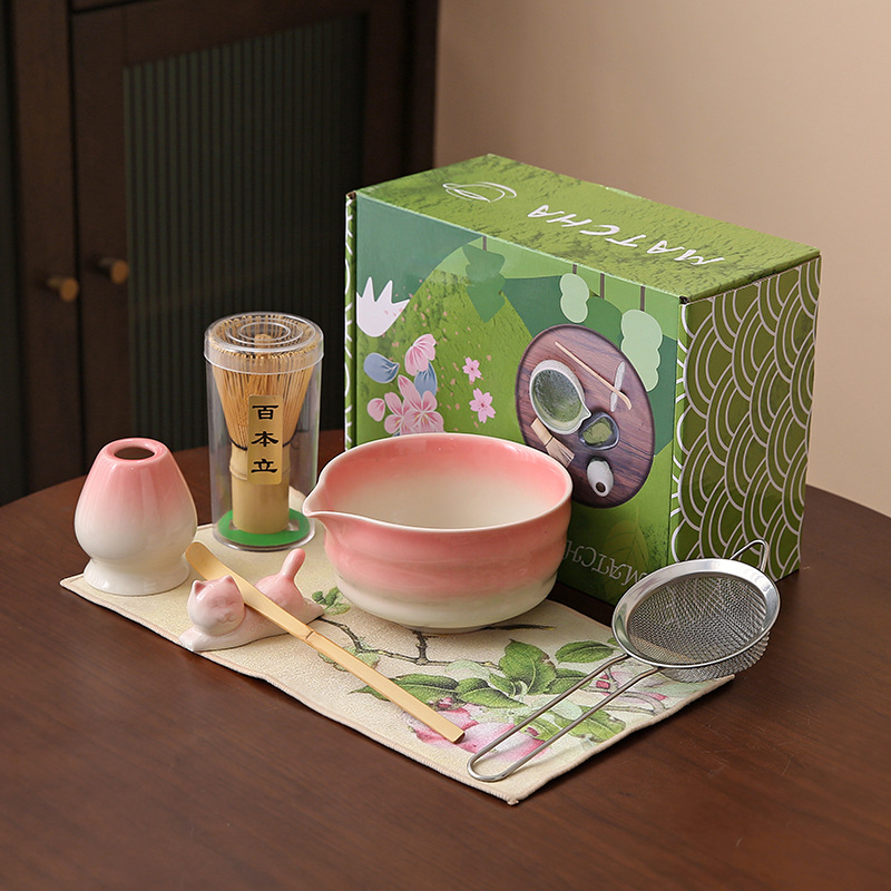 Japonés Matcha tazón Matcha túnica canción té herramientas de pedido taza de té de cerámica taza de té mezclador Matcha cepillo taza de té