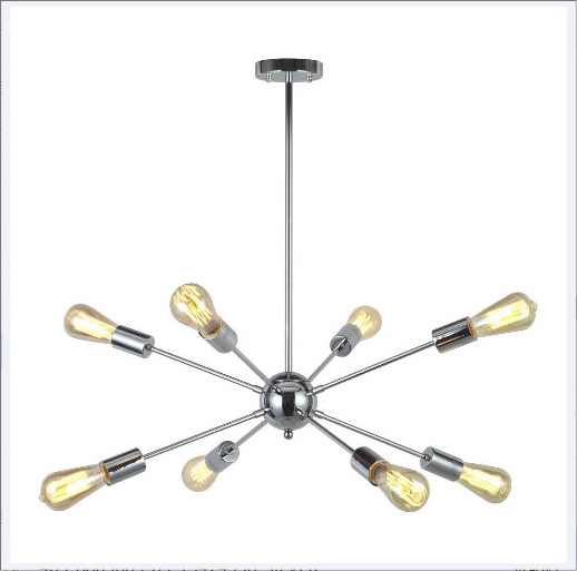 8 헤드 크롬 샹들리에 (범용 헤드가없는 기본)
