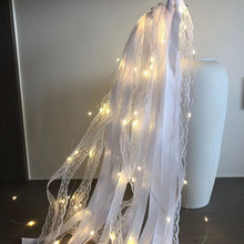 跨境热卖LED彩带仙女棒丝带拉花派对飘带生日婚礼助兴灯串仙女棒