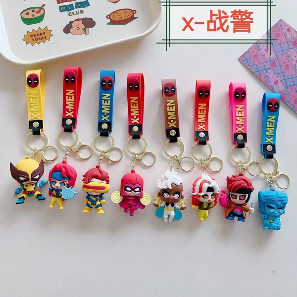 Cross-Border Creative Cartoon X-Men Doll Keychain Pendant Bag Car Key Chain Accessories Gift Wholesale