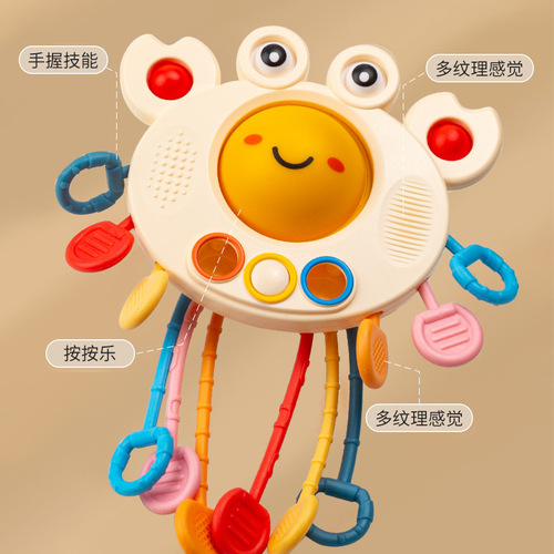 Baby crab pumping fun finger fine baby toys puzzle 3 early education 0 to 1 years and 6 months cross-border