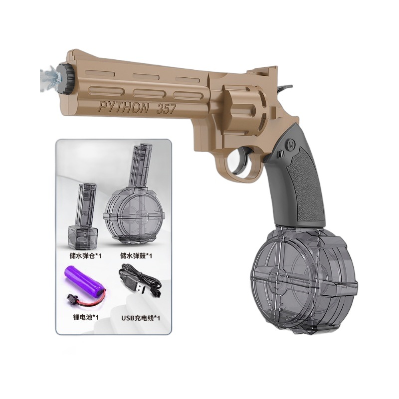 Nuevo revólver transfronterizo pistola de agua continuo eléctrico al aire libre Glock jugando en la playa pistola de agua pistola de agua para niños juguete