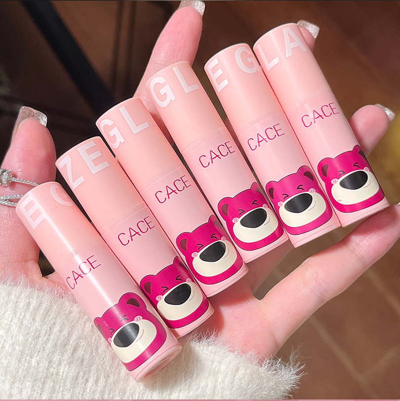 CACE Berry Bear Matte Lip Gloss 6-color versatile color matching Velvet smooth and light, no burden. One-piece consignment of lipstick undefined