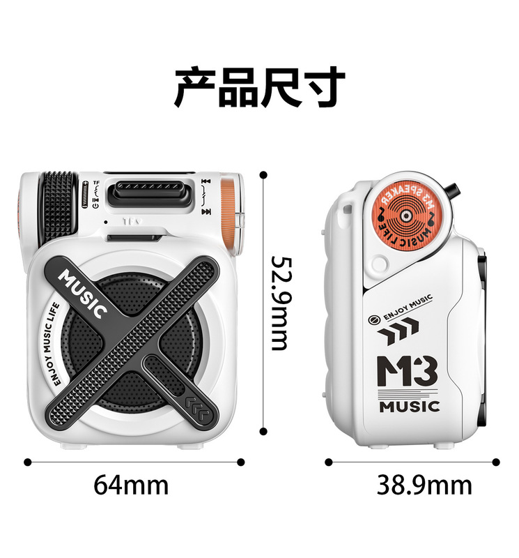 跨境新款迷你无线蓝牙音响 便携u盘TF插卡户外铝合金小钢炮重底音|undefined