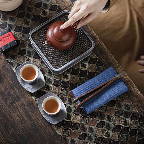 Kung Fu Tea Towel Chinese Japanese Zen Absorbent Towel Tea Table Tea Mat Cup Pad Tea Space Dry Foam Table 