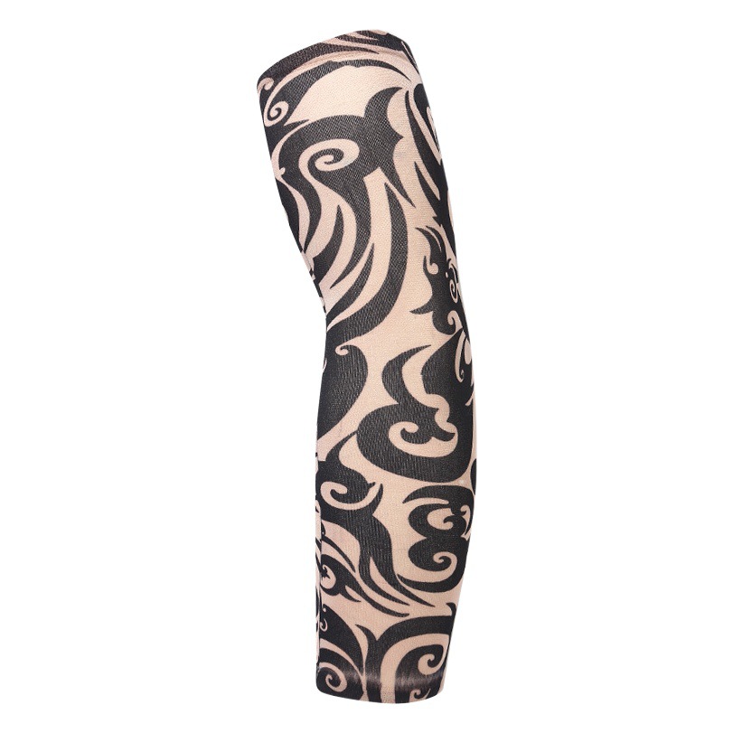 Cross-Border Wholesale Tattoo Sleeves Flower Arm Sleeves Tattoo Men's and Women's Sleeves Summer Cycling and Driving Sun Protection Arm Sleeves Hand Sleeves