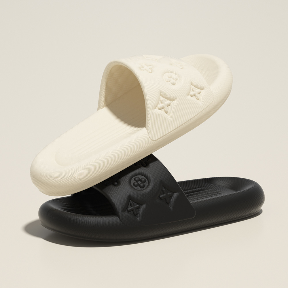 Pantuflas planas silenciosas y antideslizantes de verano para hombre, nuevo estilo de pantuflas EVA de suela blanda para exteriores, zapatos de baño para parejas para mujer
