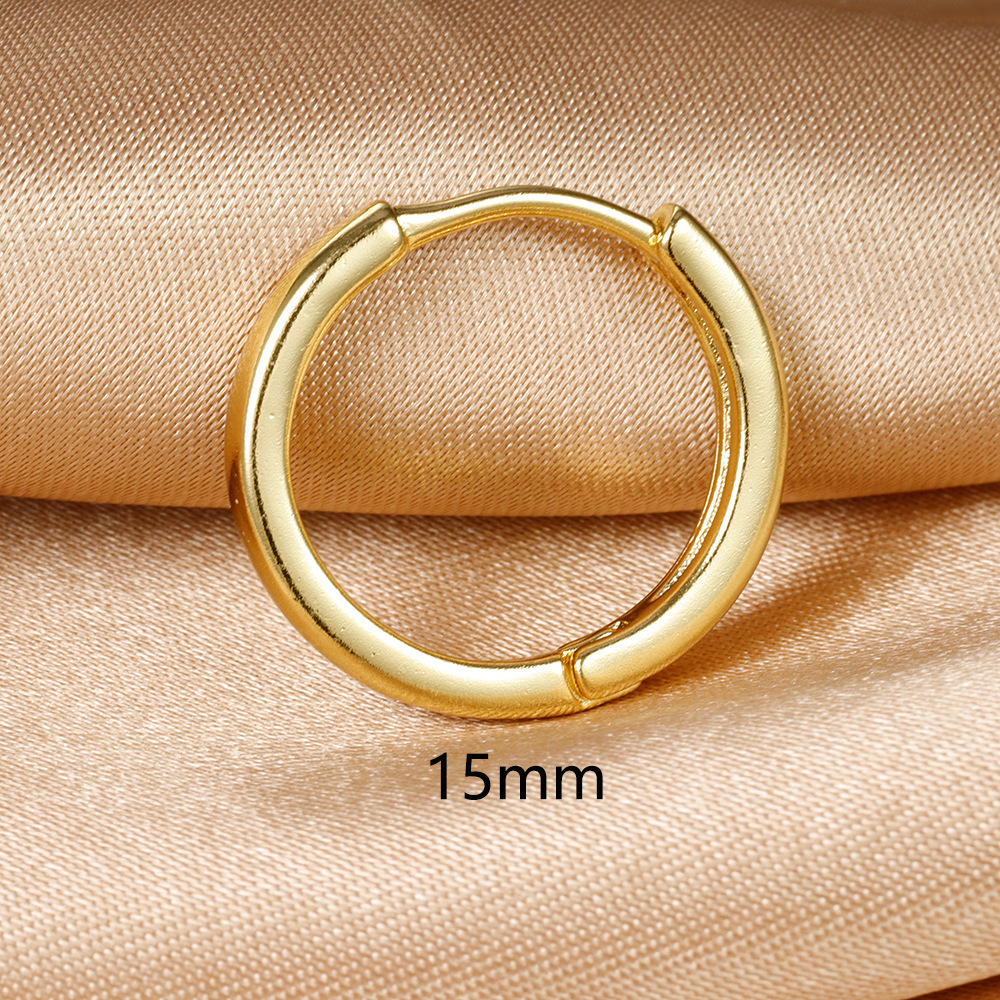 1 Piece Simple Style Circle Plating Copper Earrings display picture 21