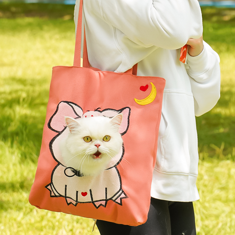 Pet Outing Bolso de hombro Cartoon Lion Cat Bolso para perros Bolso para perros Excursión Teddy Bigxiong Into Corgi