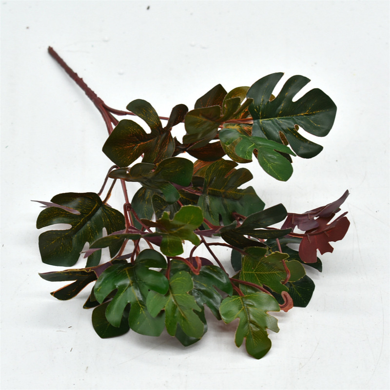 メーカー直販シミュレーション植物プラスチック造花植物壁配材ゴム手触り葉亀背葉緑羅|undefined