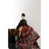 [Black] shirt+[wine red] Bodhisattva pretty makeup horse noodle skirt