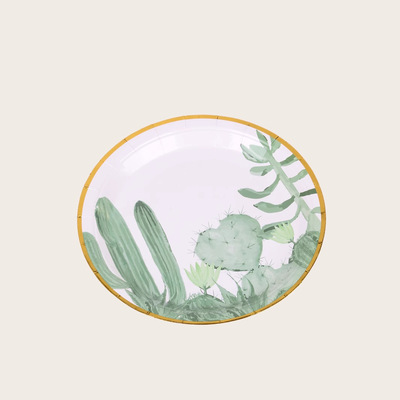 Cross border Amazon Cactus pregnant woman disposable Tray birthday party Supplies bride children