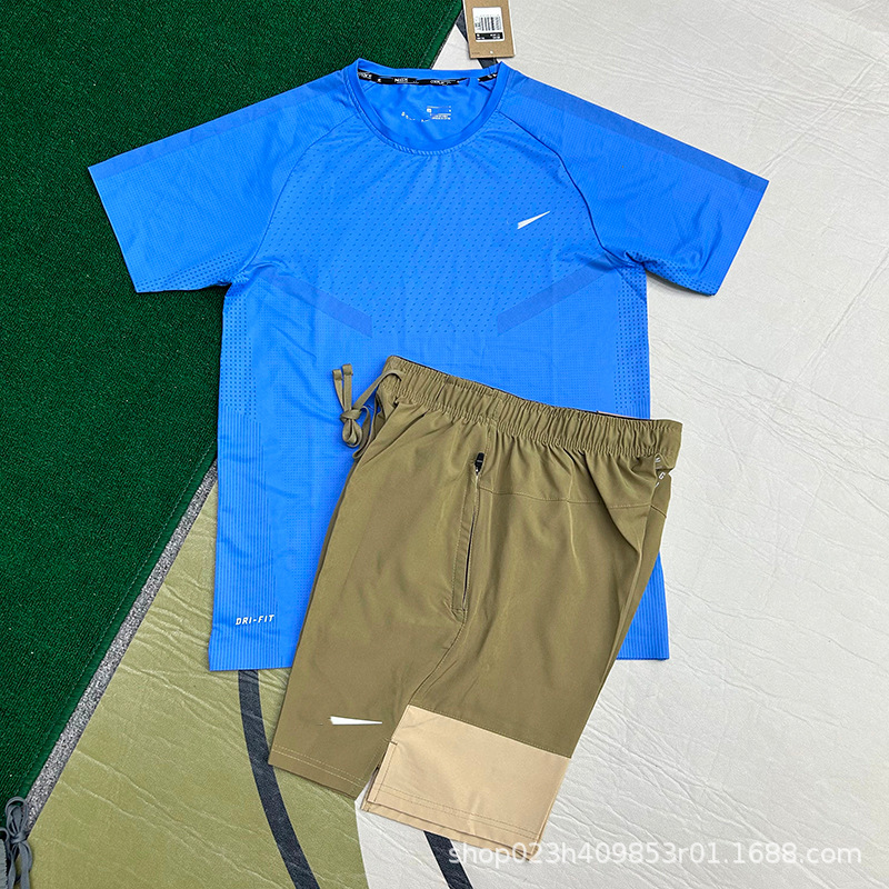 Nuevo al por mayor movimiento de secado rápido transpirable hombre camiseta de manga corta entrenamiento de hielo suelta chaqueta casual fitness correr